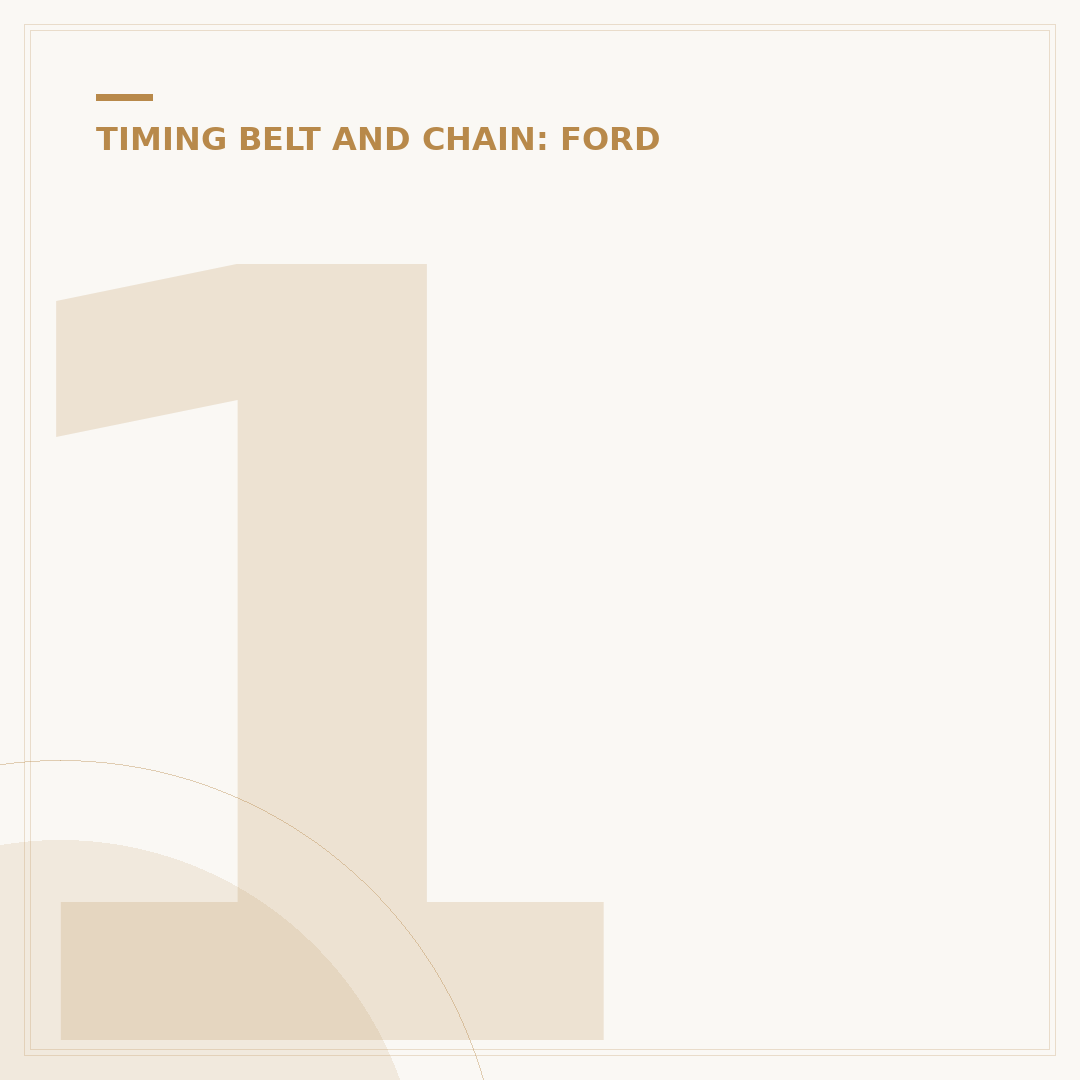 1.0 EcoBoost Timing Belt: Replacement and Care