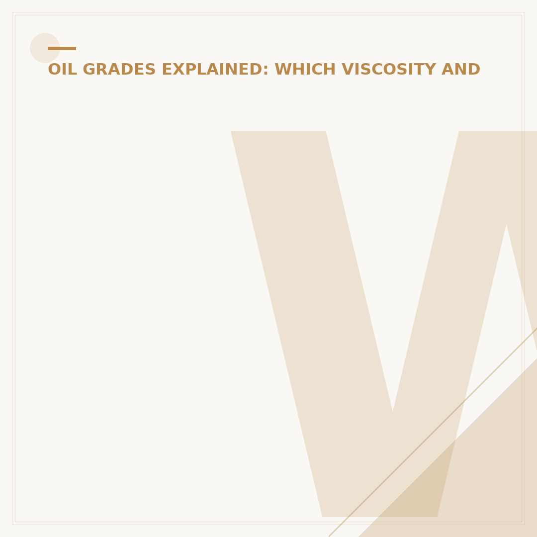 What Is 5W20 Car Oil?