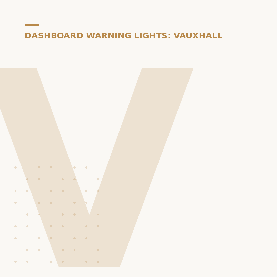 Vauxhall Astra Dash Warning Lights: What They Mean