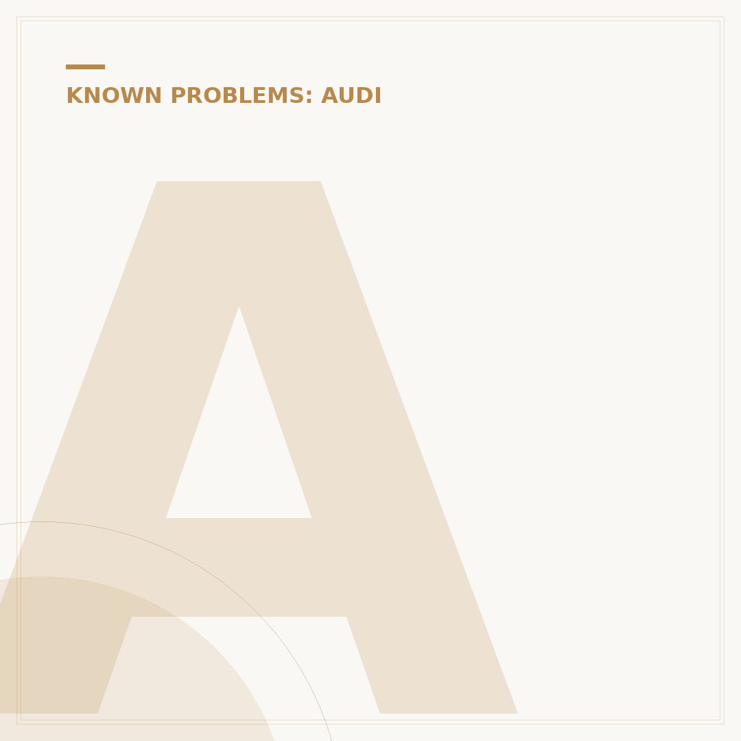 Audi A3 Common Problems: What Owners Report
