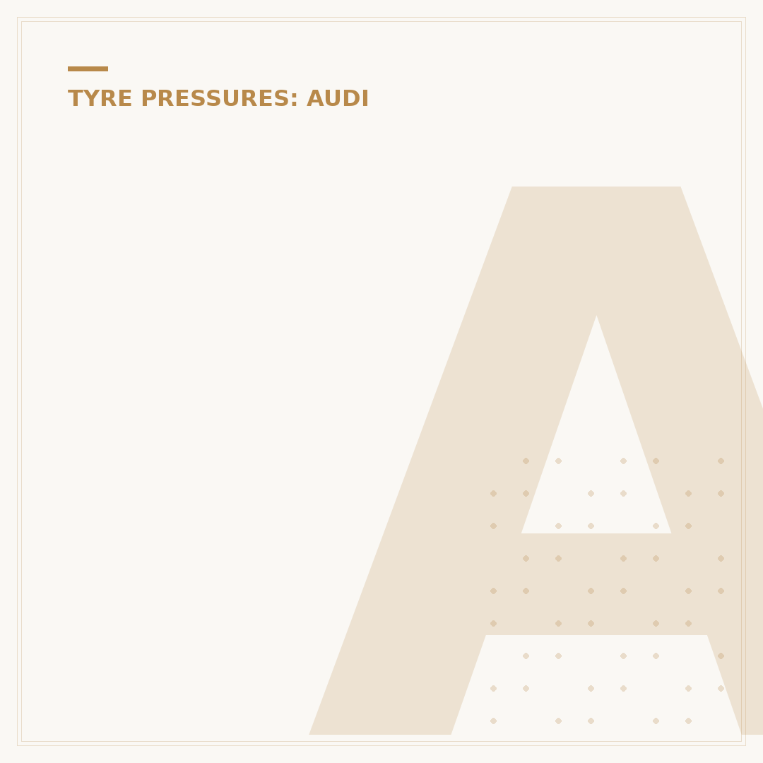 Audi e-tron Tyre Pressure: What You Need to Know