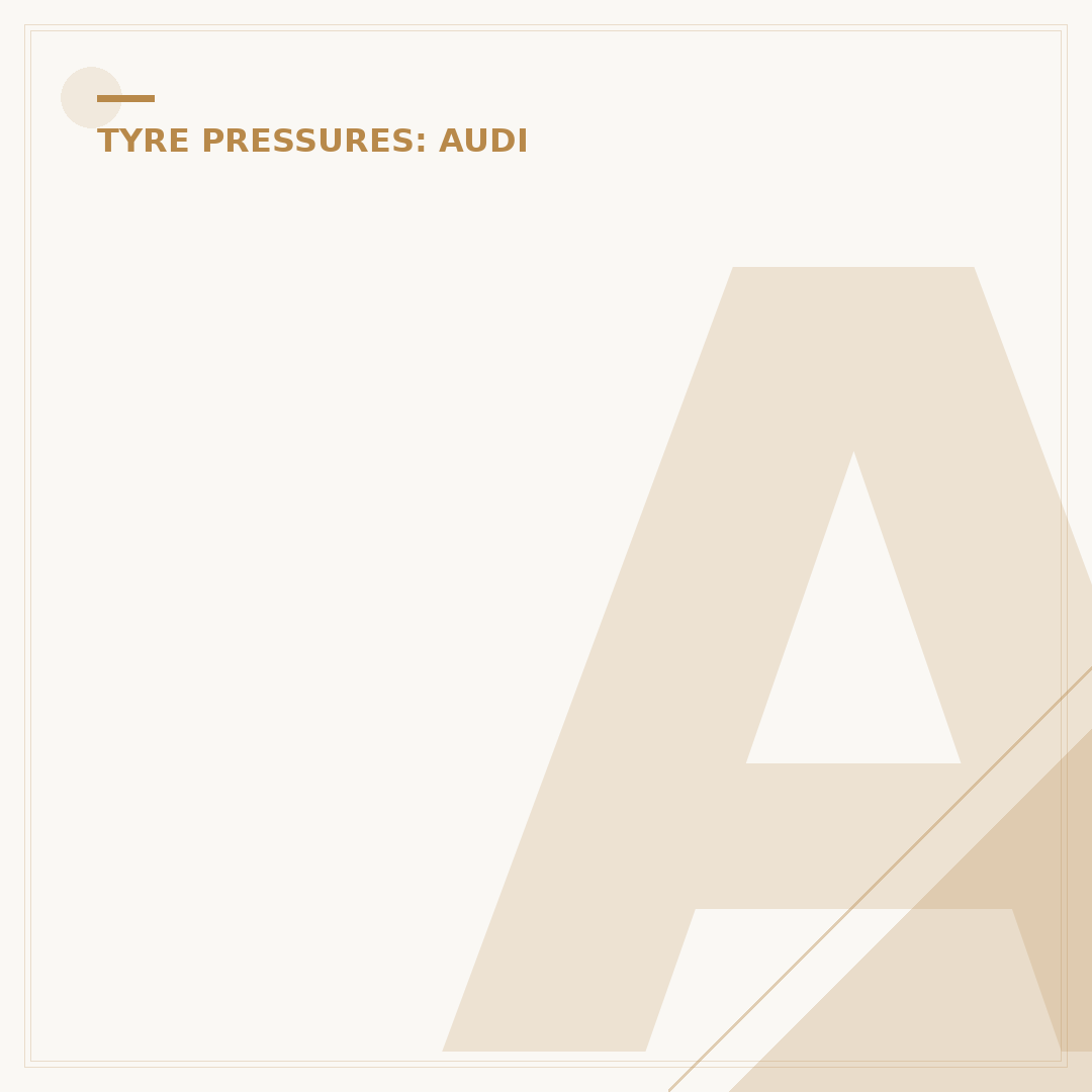Audi Tyre Pressure Reset: Avoid These Common Mistakes