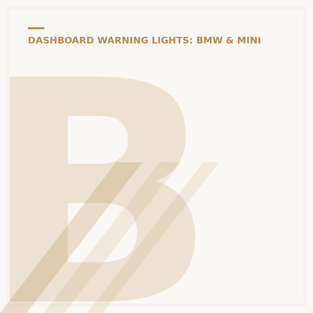 BMW 1 Series Dash Warning Lights Explained