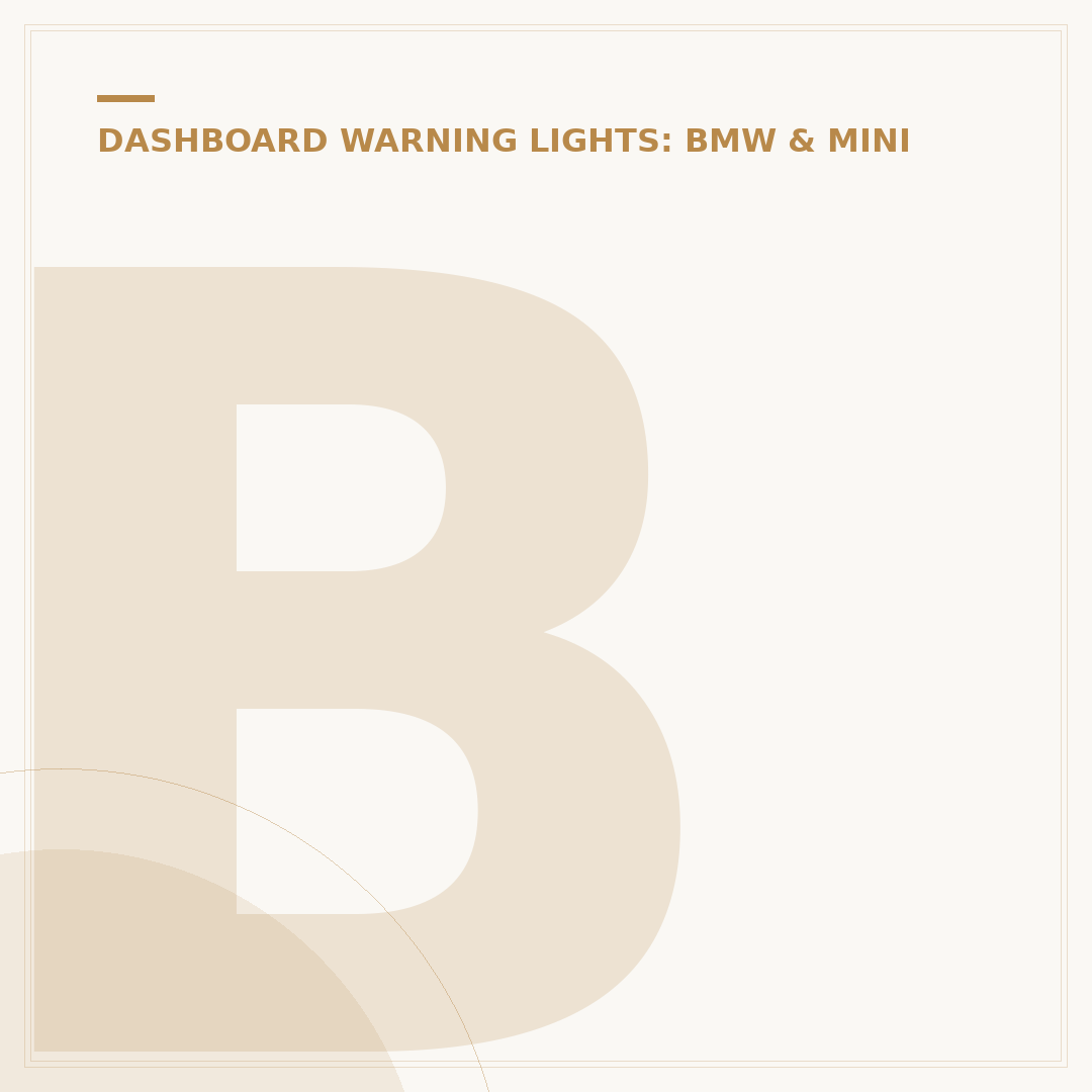 BMW 1 Series Dashboard Lights: Meanings & Actions