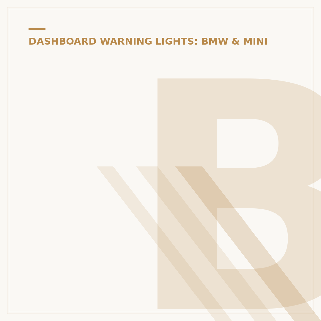 BMW 1 Series Warning Lights Explained: What They Mean