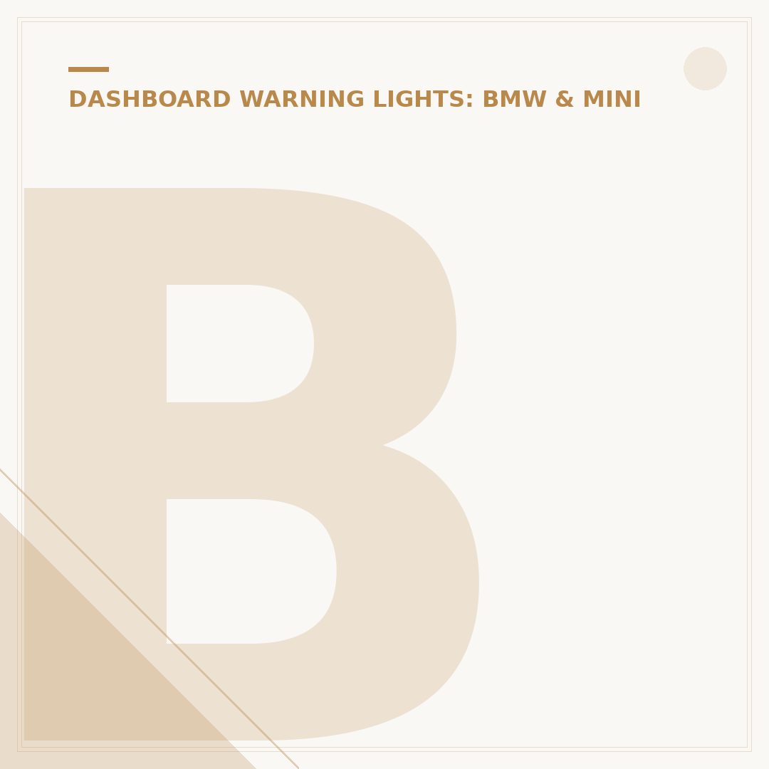 BMW 3 Series Warning Lights Explained
