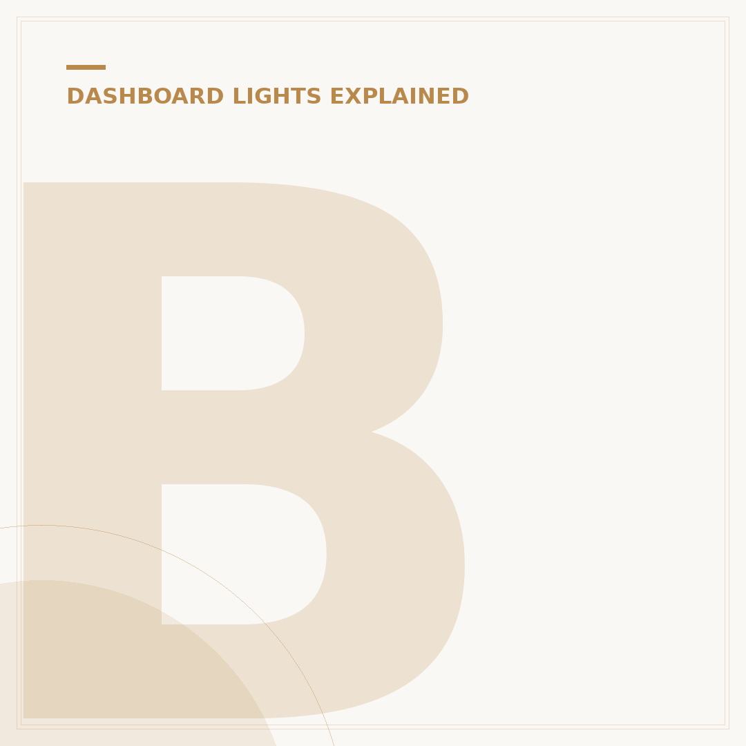 BMW Dashboard Warning Lights Triangle Explained