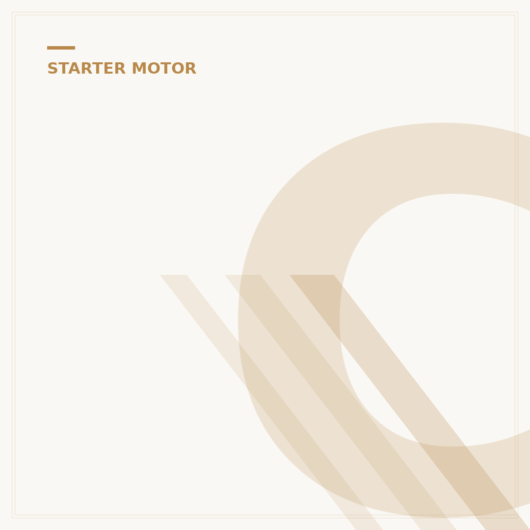 Car Starter Motor: Function, Faults & Replacement