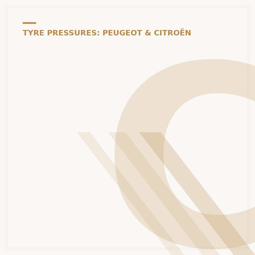 Citroen Berlingo Van Tyre Pressure