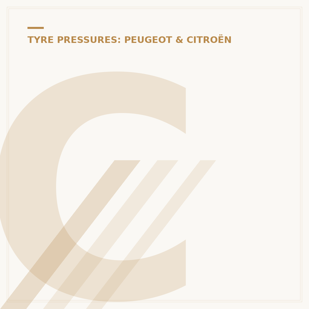 Citroen C3 Aircross Tyre Pressure: Correct Levels