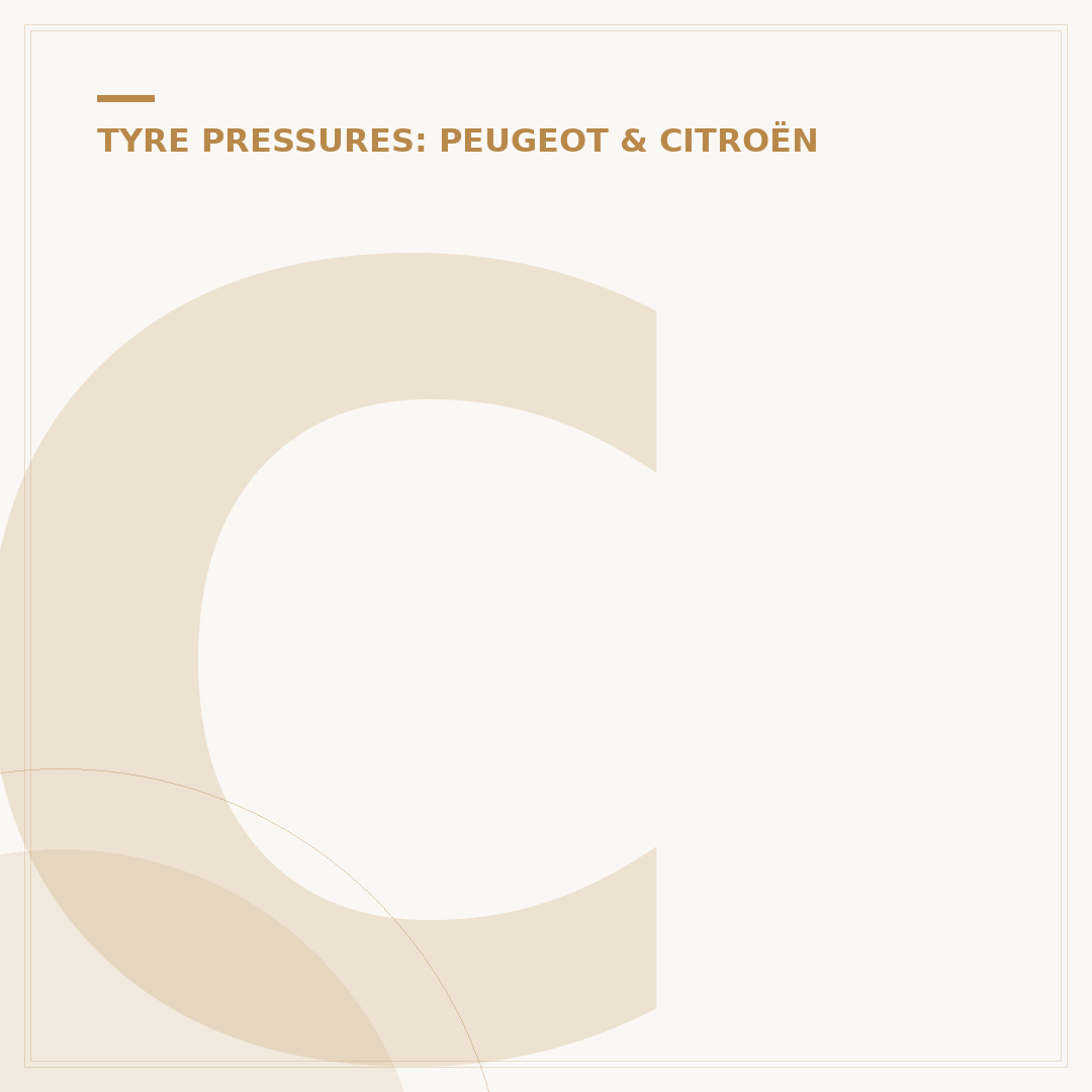 Citroën C3 Tyre Pressure Reset