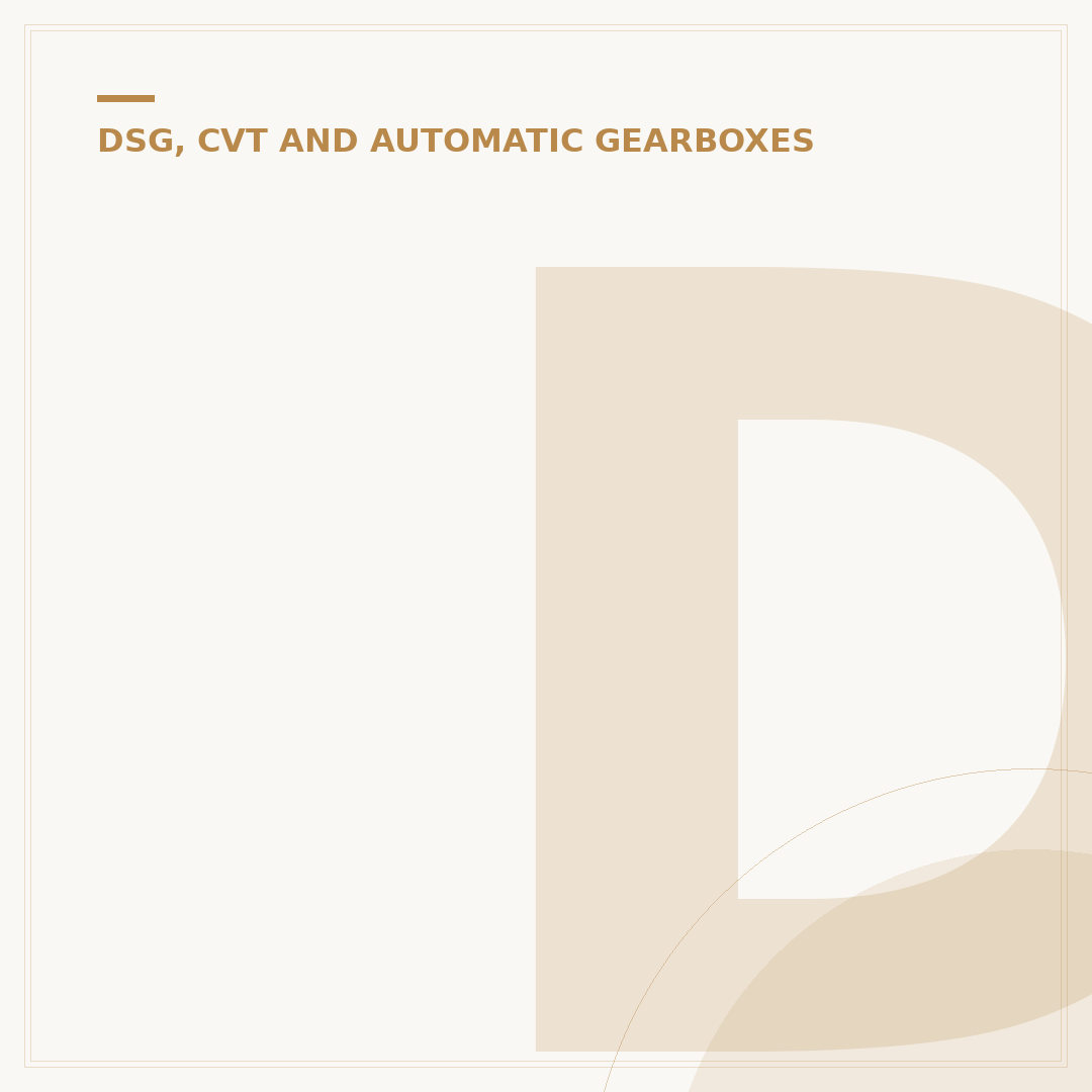 DSG Repair: Common Faults and How to Avoid Them