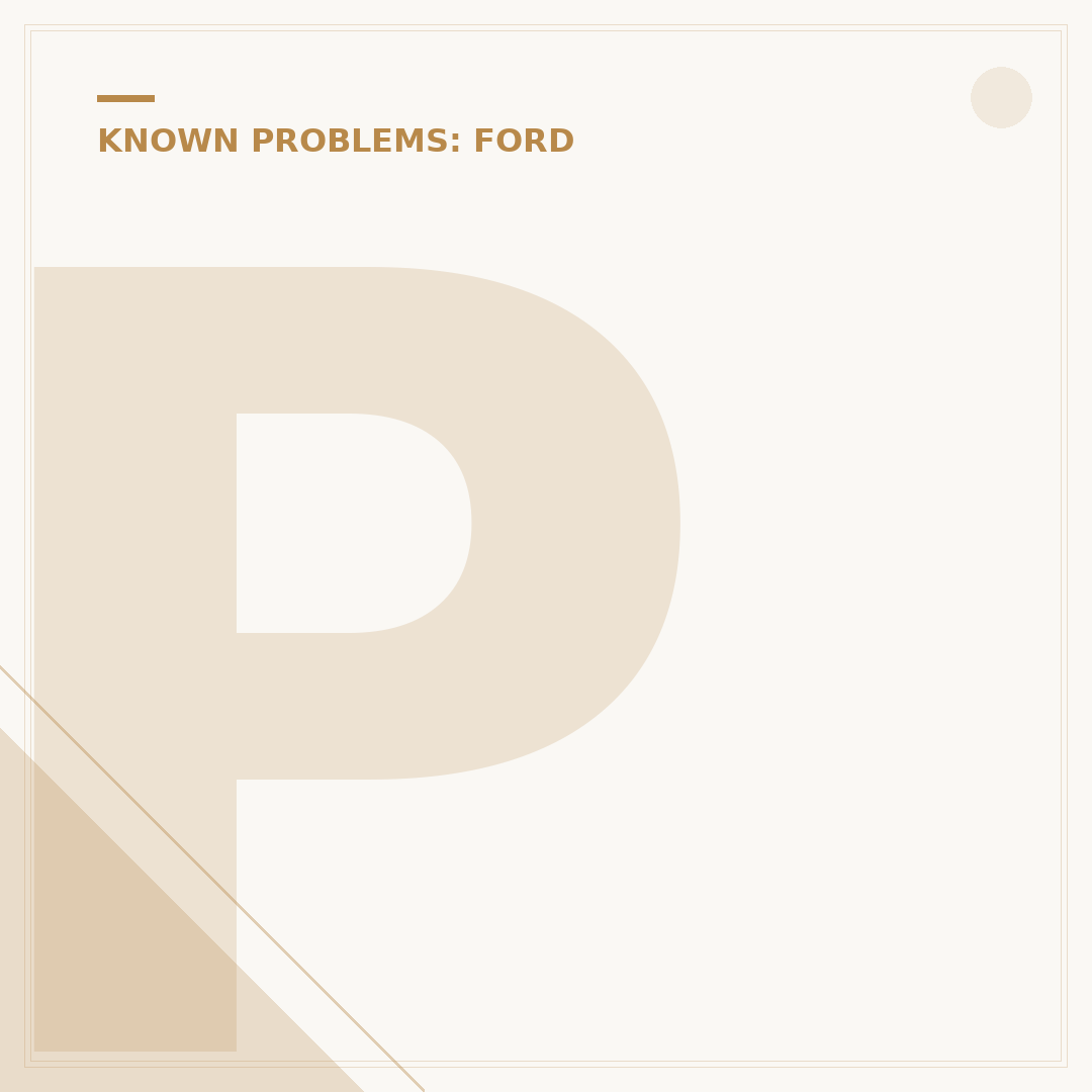 Problems with Ford EcoBoost