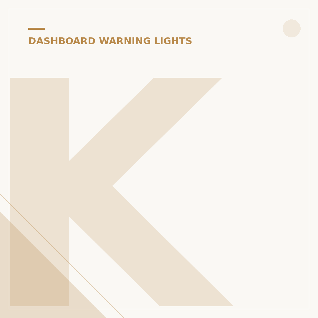 Kia Sportage Dashboard Warning Symbols Explained