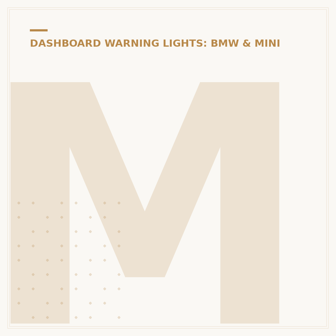 Mini Cooper S Warning Lights Explained