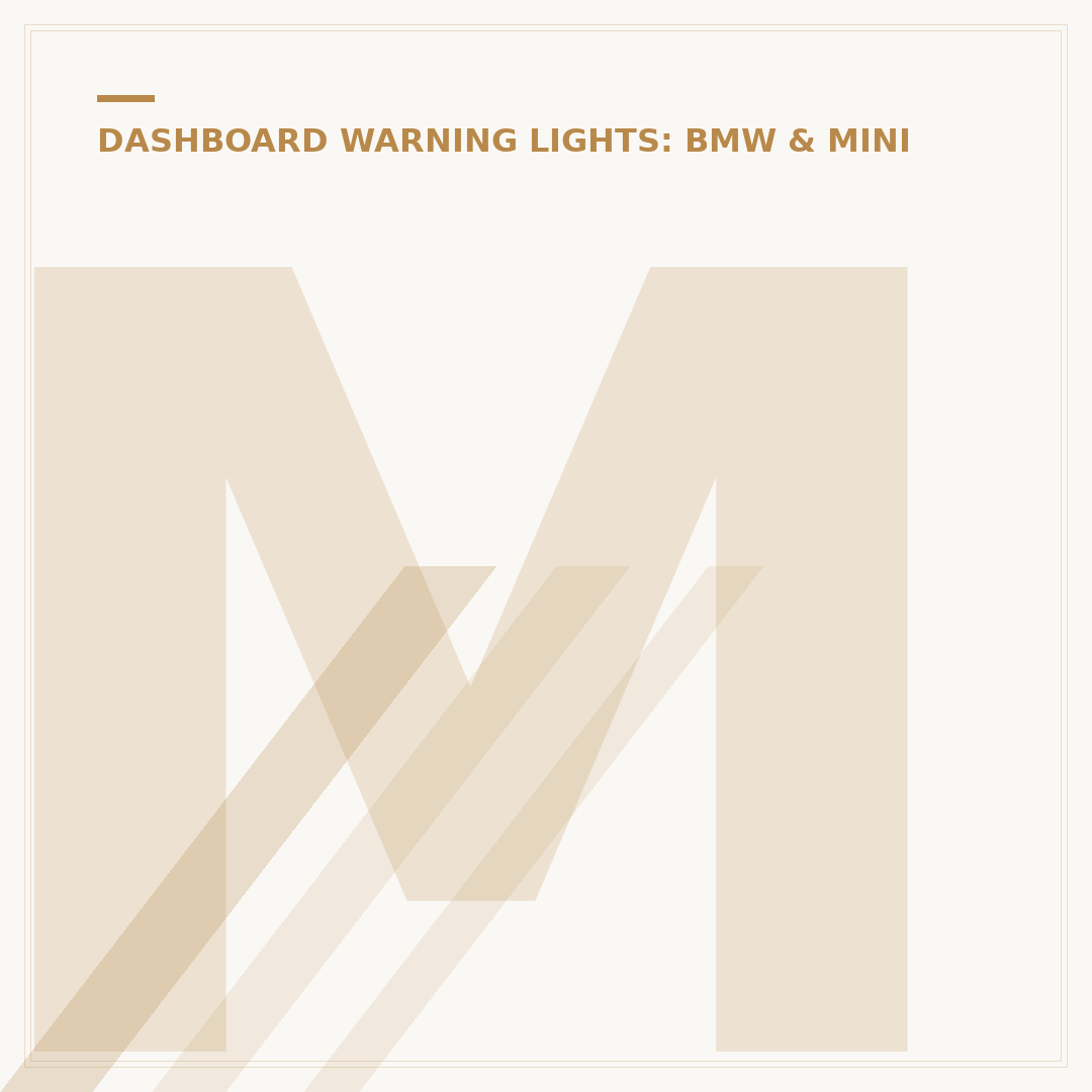 Mini Cooper S Warning Light Symbols Explained