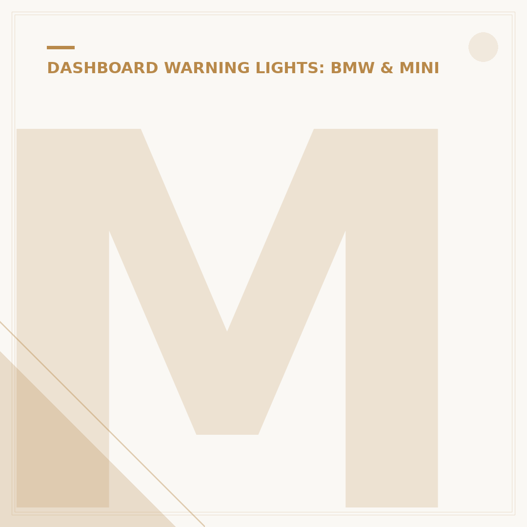 Mini Cooper S Warning Symbols: What They Mean