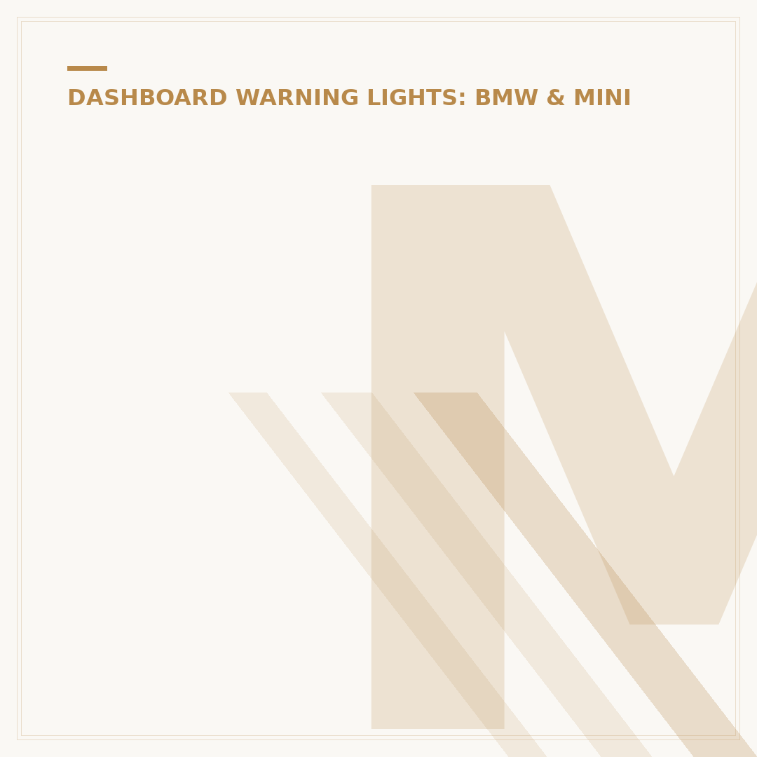 Mini Cooper Triangle Warning Light Symbols Explained