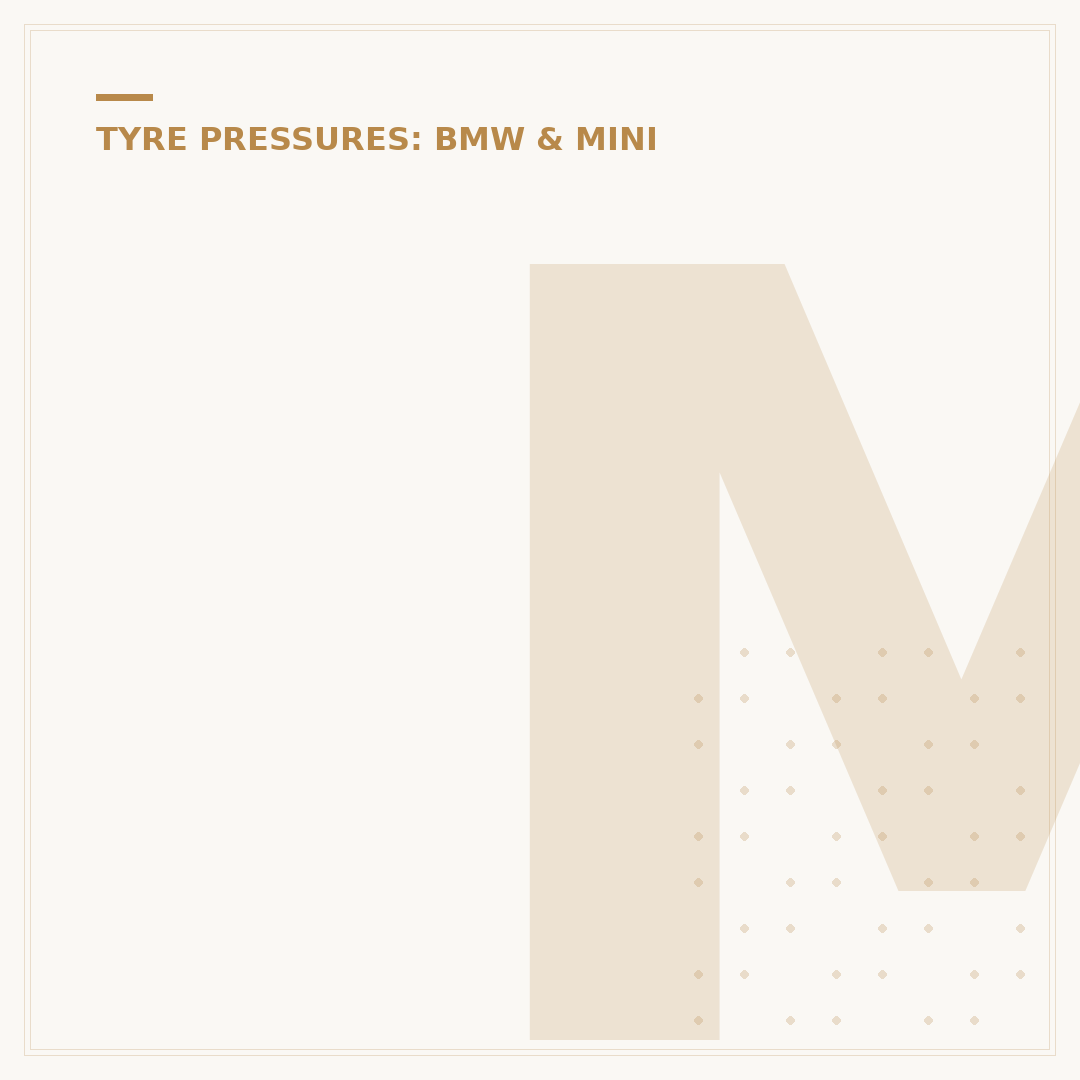 Mini Cooper Tyre Pressure