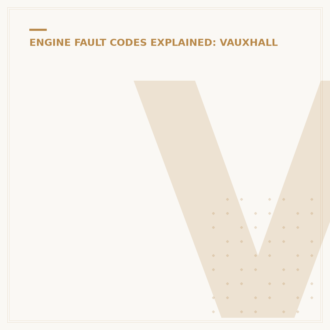 Vauxhall P0171 DTC: Understanding Lean Fault Code
