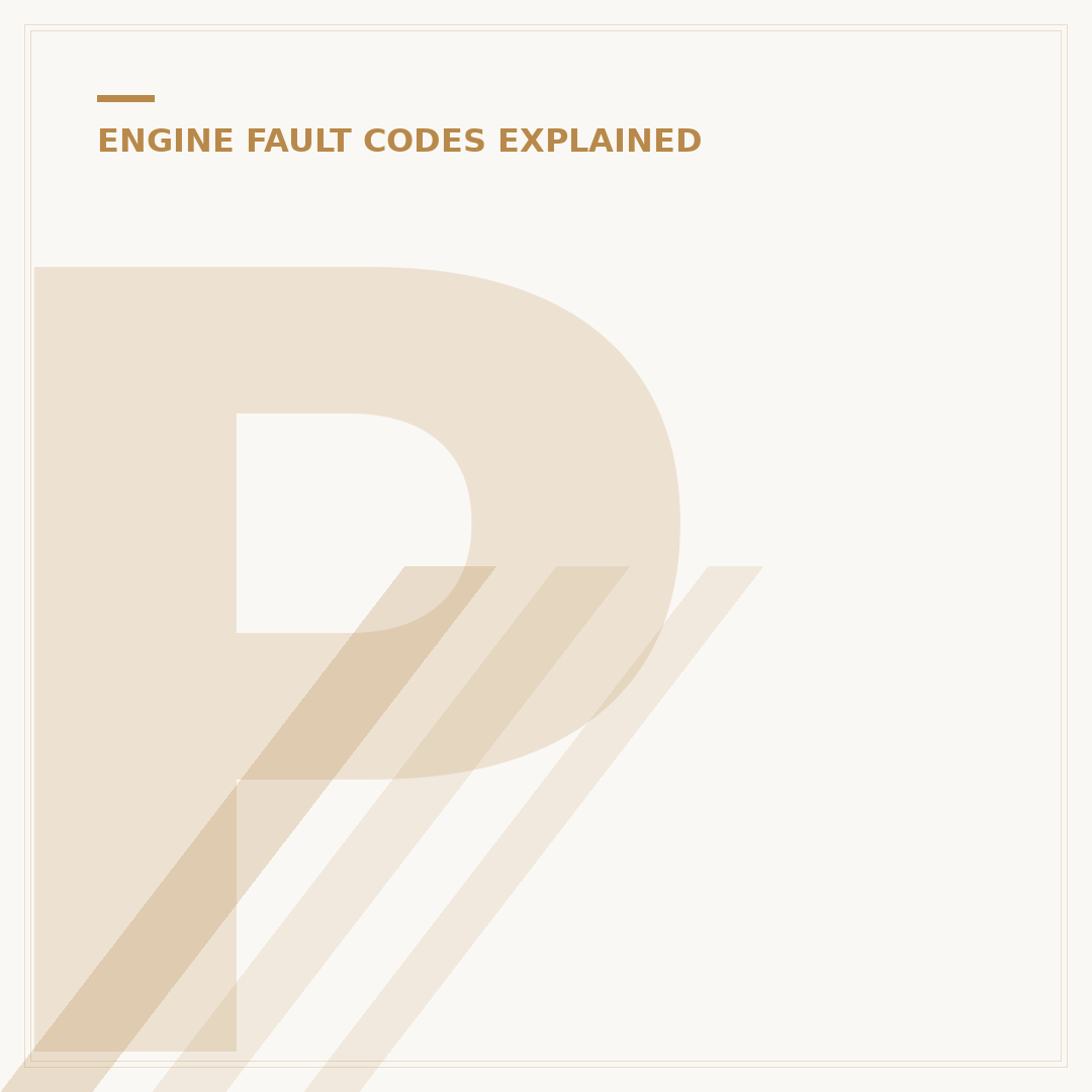 P0300 Diagnostic Code: Understanding Cylinder Misfire Faults