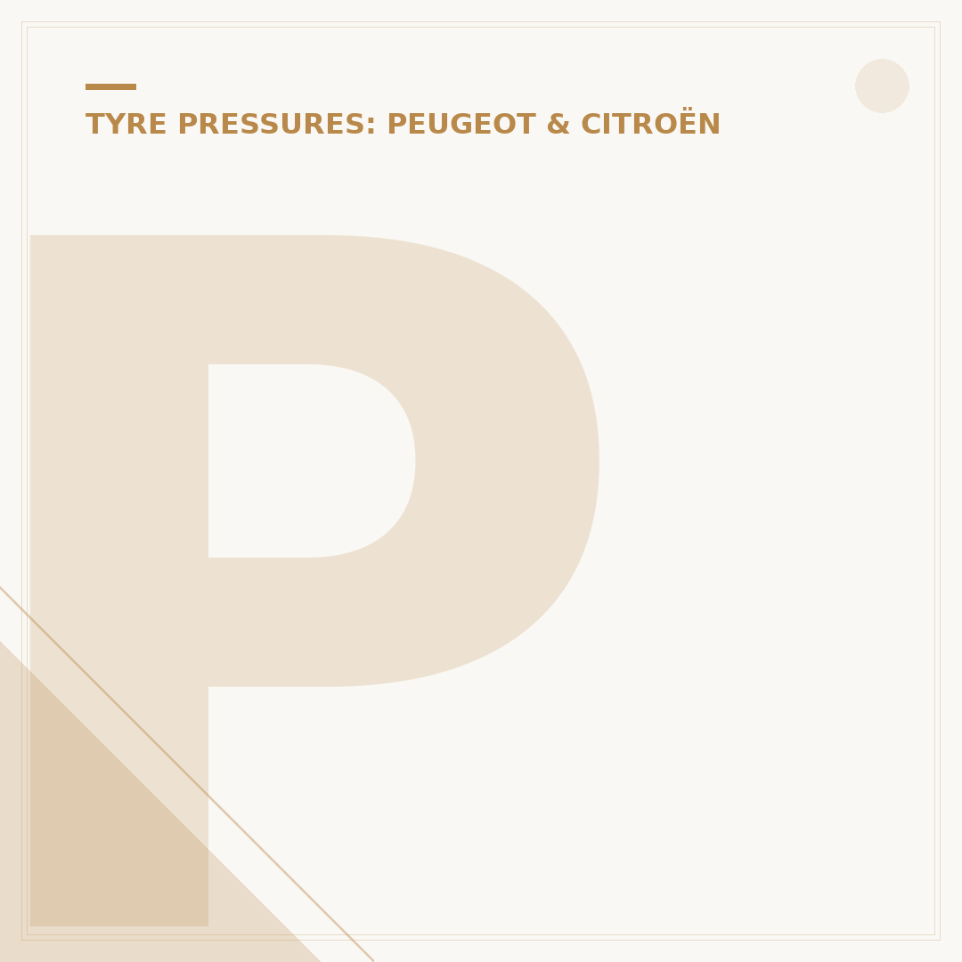 Peugeot e208 Tyre Pressure