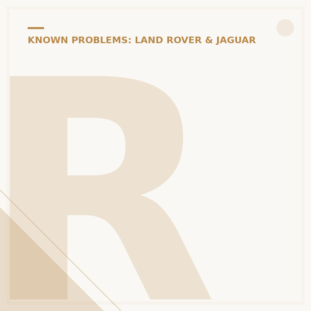 Range Rover Sport Common Problems & Solutions
