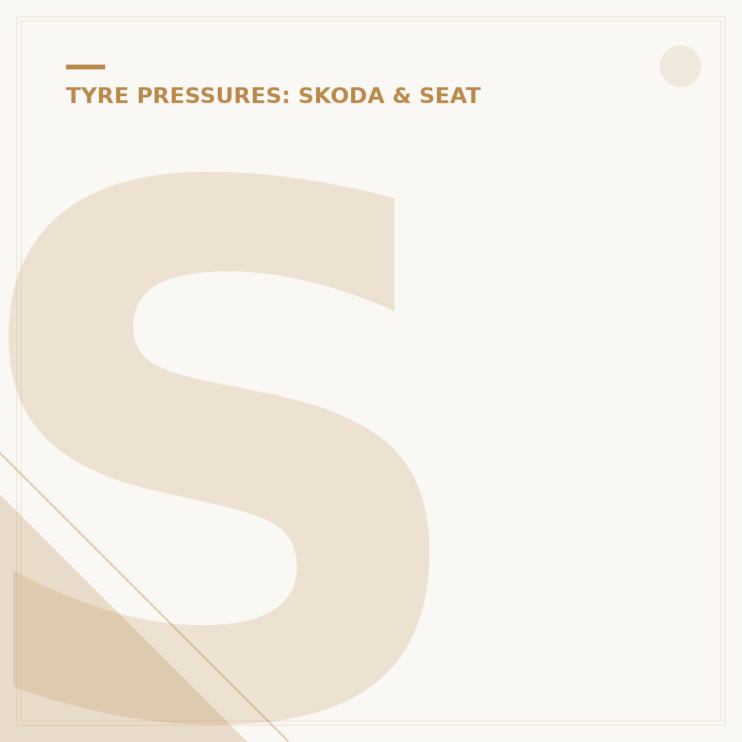 Skoda Octavia Tyre Pressure: Finding the Right PSI