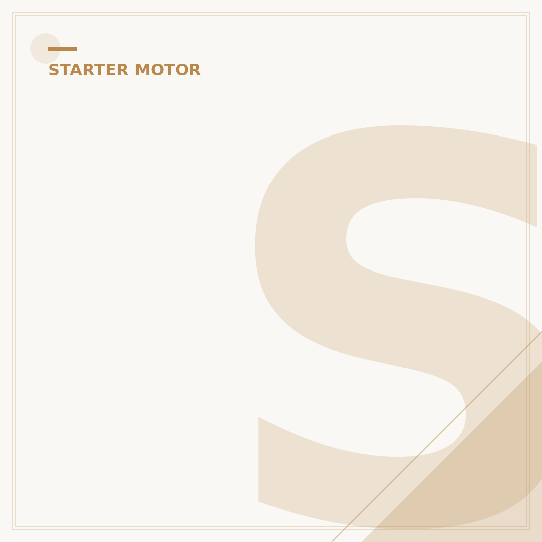 Starter Motor Repairs: Understanding Your Car's Ignition