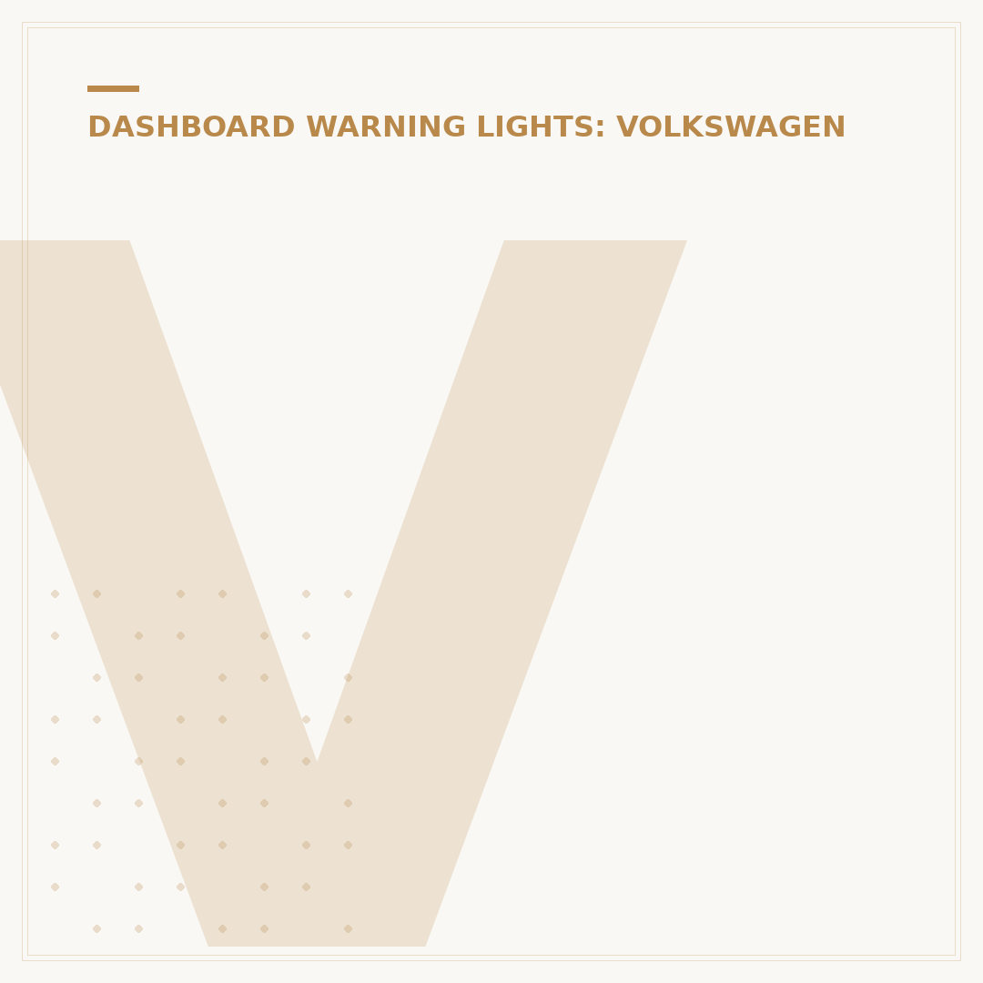 Volkswagen Golf Dashboard Lights: What They Mean