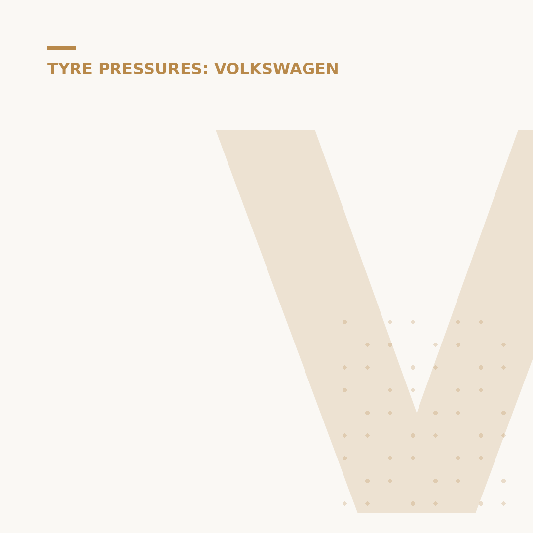 VW Scirocco Tyre Pressure: Find Correct PSI Levels