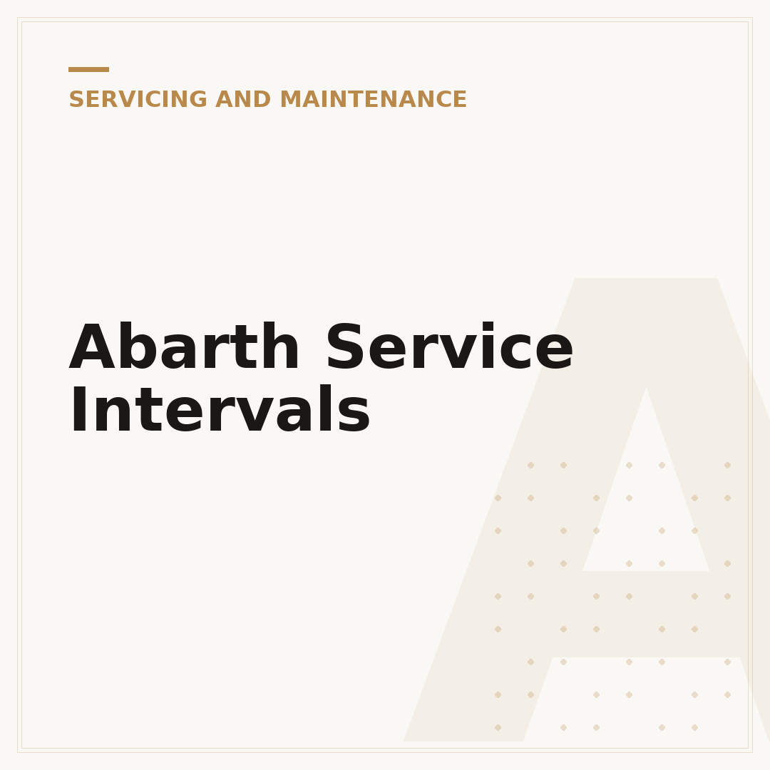 Abarth Service Intervals