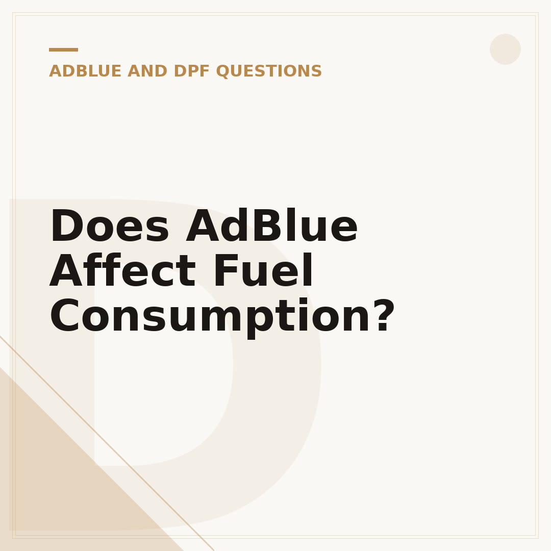 Does AdBlue Affect Fuel Consumption?