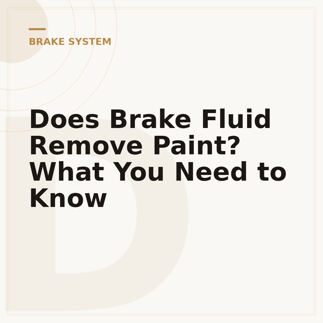 Does Brake Fluid Remove Paint? What You Need to Know