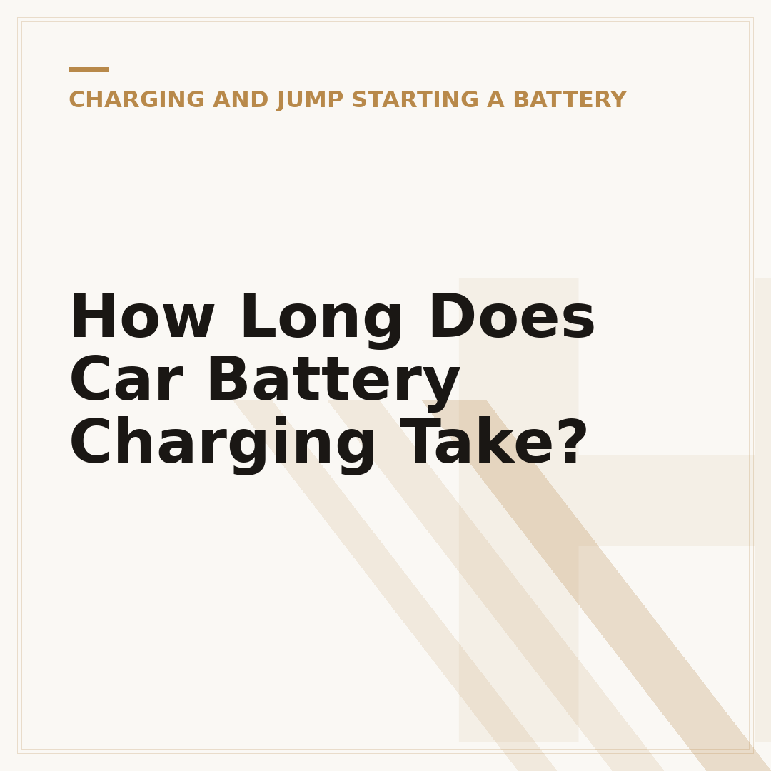 How Long Does Car Battery Charging Take?