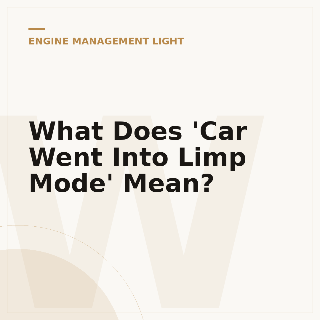 What Does 'Car Went Into Limp Mode' Mean?