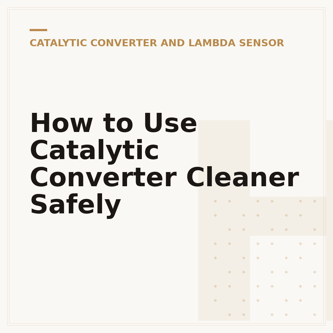 How to Use Catalytic Converter Cleaner Safely