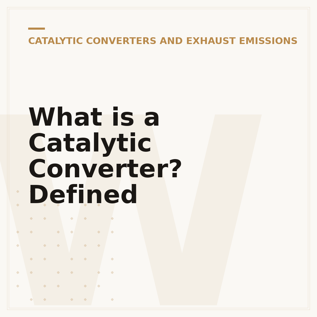 What is a Catalytic Converter? Defined