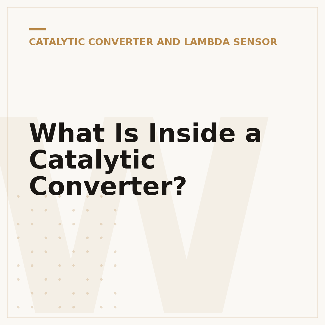 What Is Inside a Catalytic Converter?