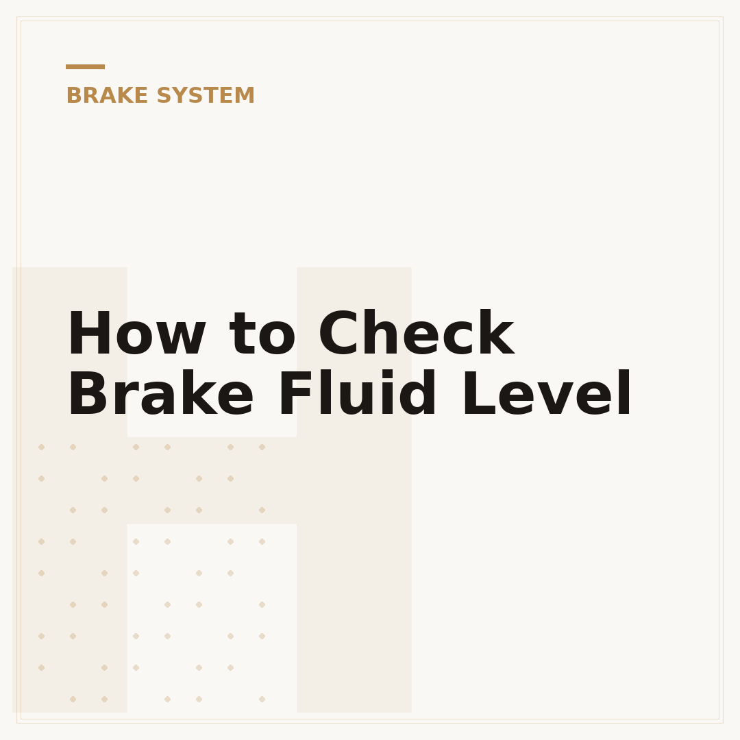 How to Check Brake Fluid Level