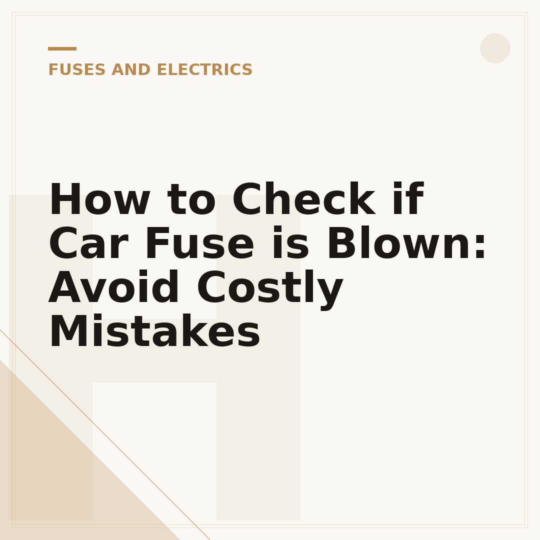 How to Check if Car Fuse is Blown: Avoid Costly Mistakes