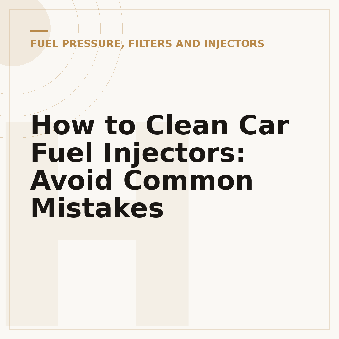 How to Clean Car Fuel Injectors: Avoid Common Mistakes