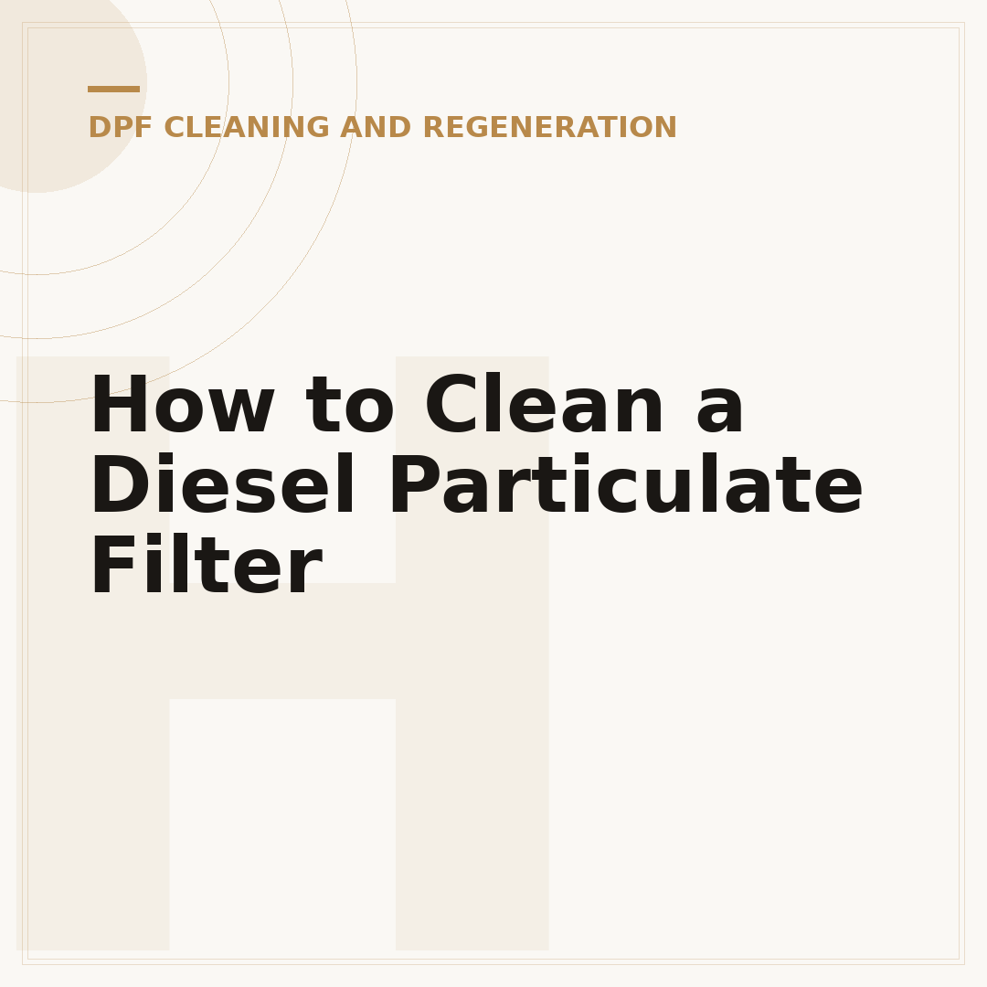 How to Clean a Diesel Particulate Filter