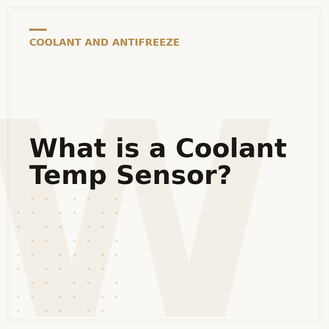 What is a Coolant Temp Sensor?