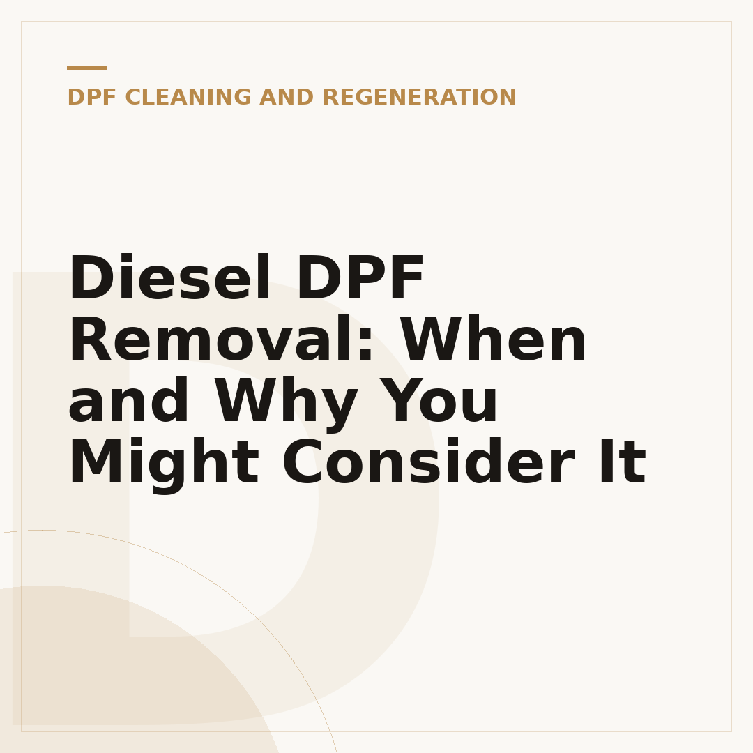Diesel DPF Removal: When and Why You Might Consider It
