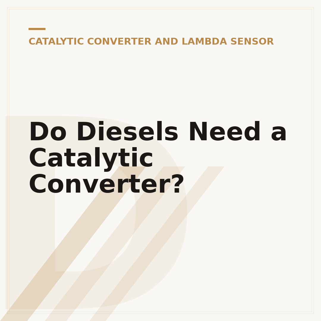Do Diesels Need a Catalytic Converter?