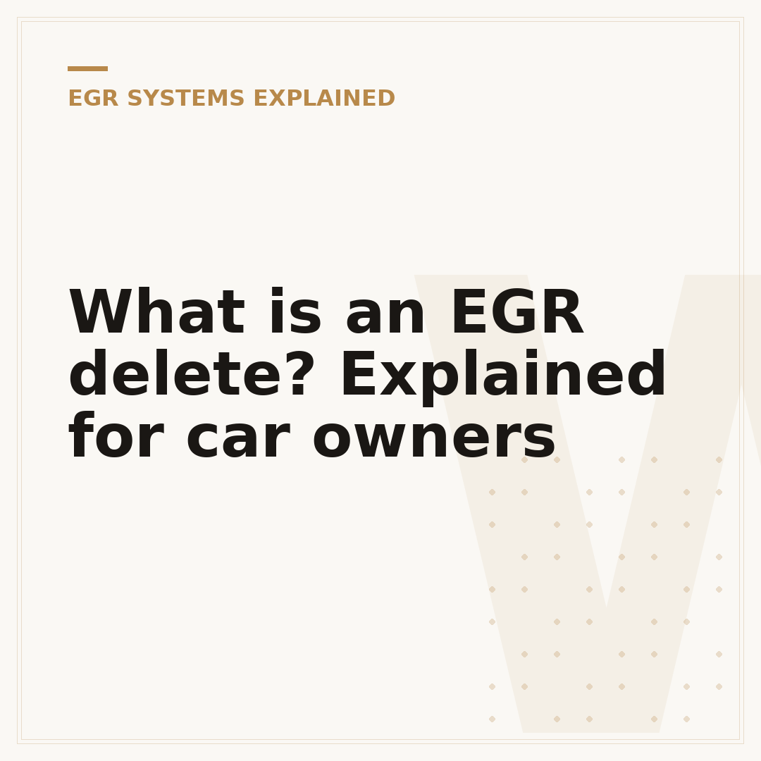 What is an EGR delete? Explained for car owners