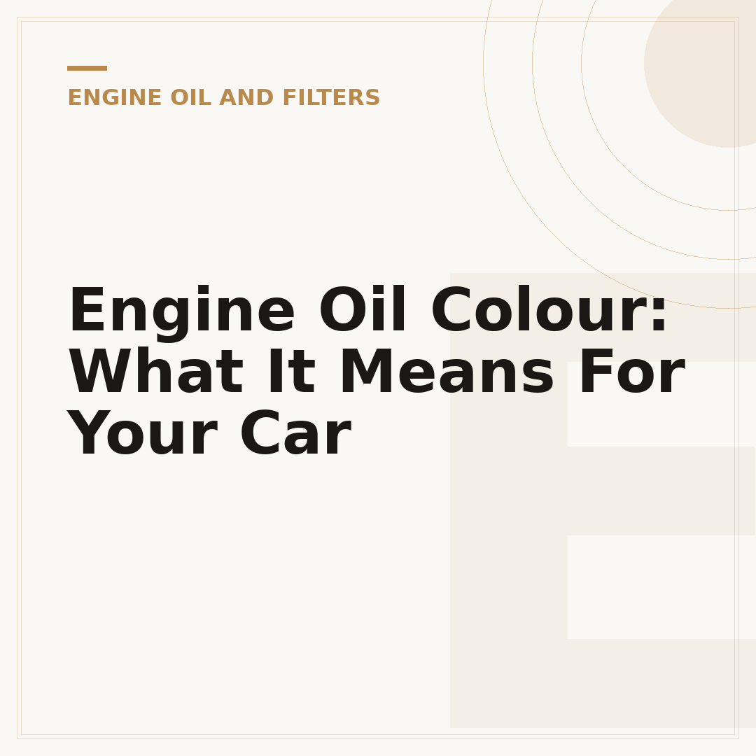 Engine Oil Colour: What It Means For Your Car