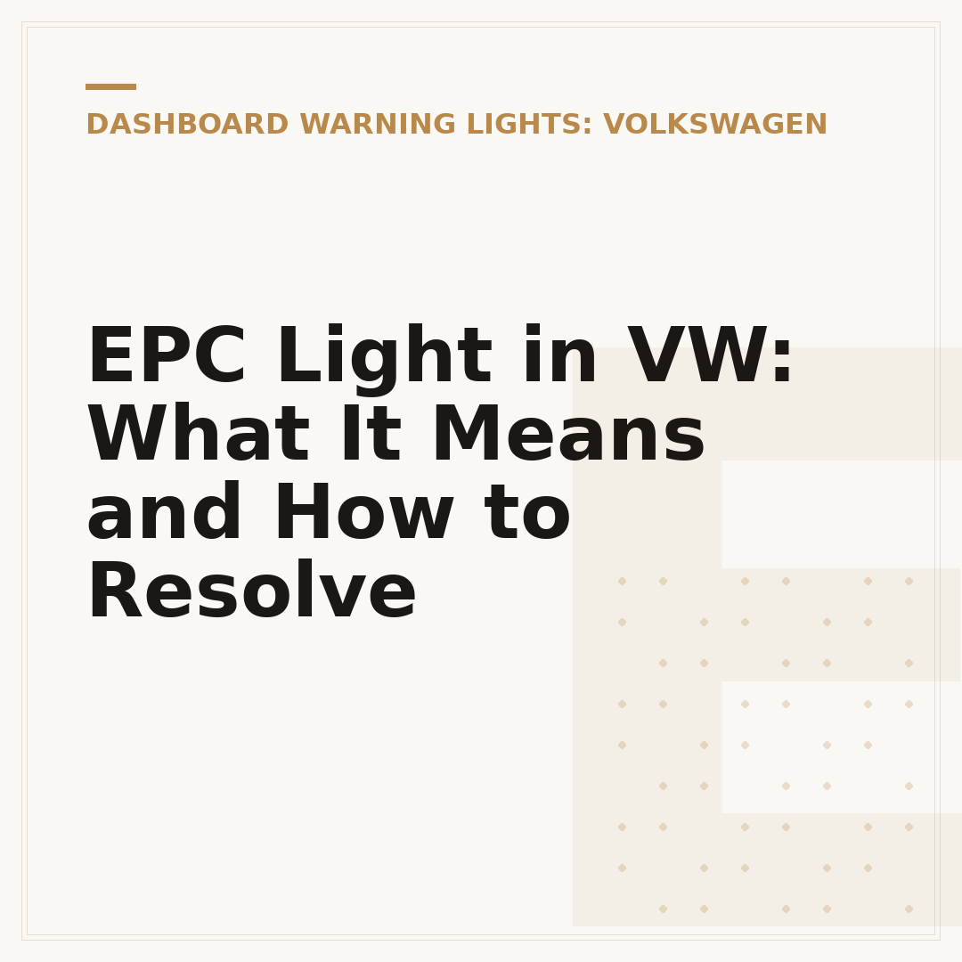 EPC Light in VW: What It Means and How to Resolve