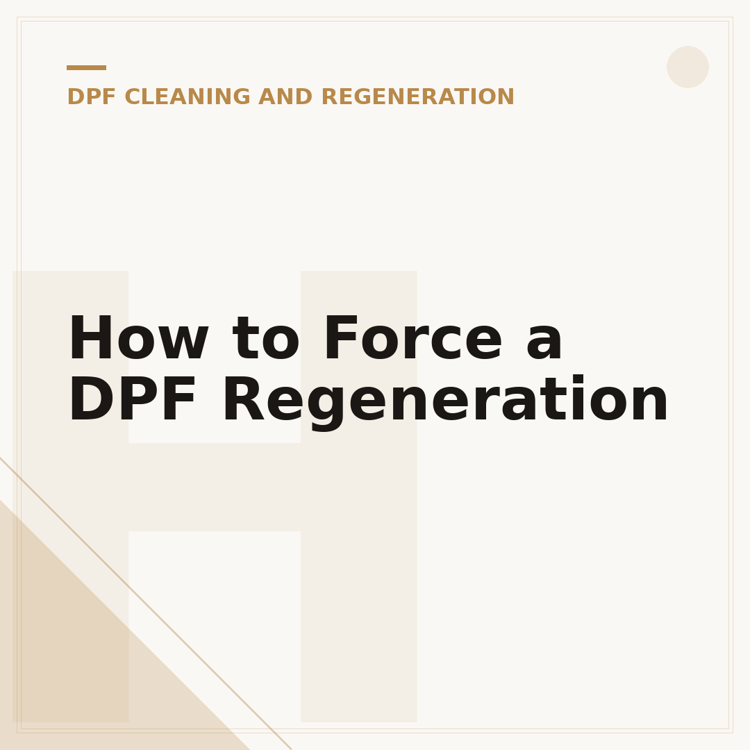 How to Force a DPF Regeneration